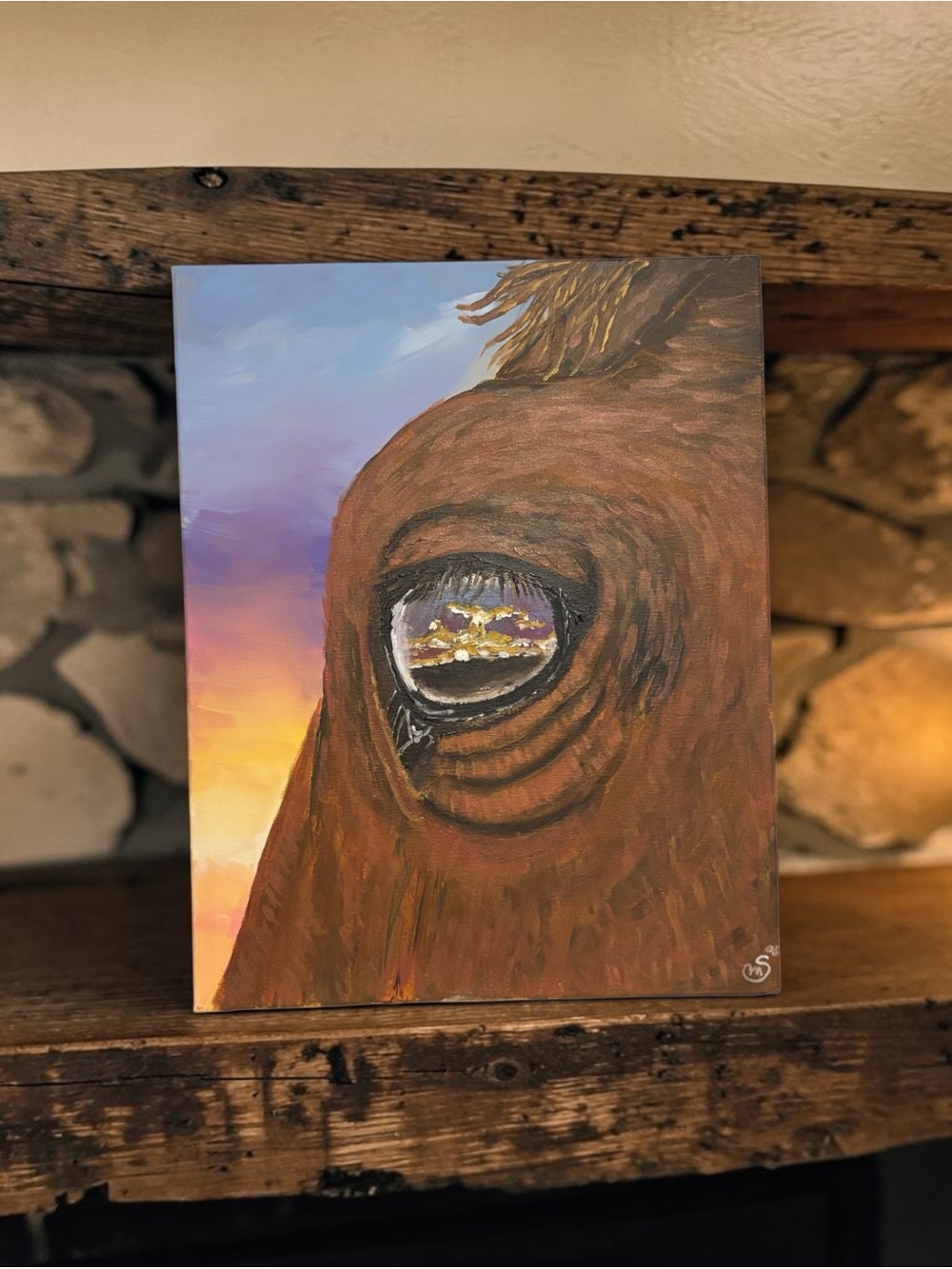 The Watcher – Original Horse Painting by Briefcase Artist